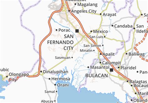 Detailed Road Map of Guagua .